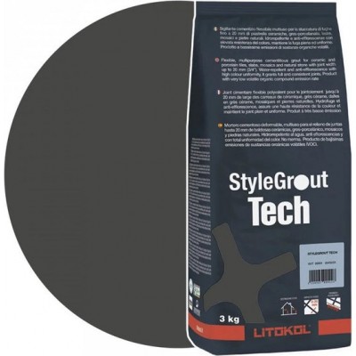 Цементна фуга Litokol StyleGrout Tech 0-20 (Black 1) 3 кг (SGTCHBLK10063)